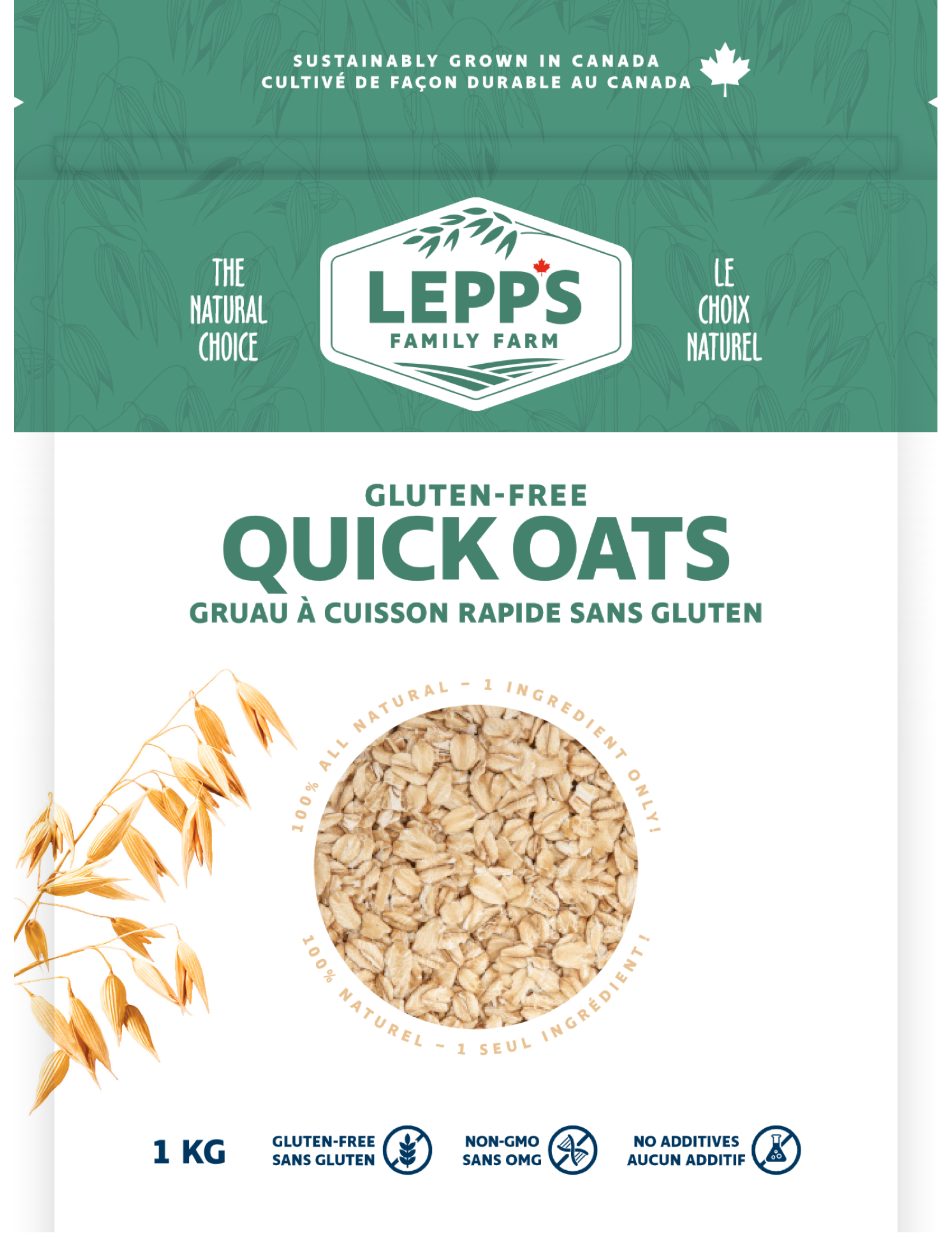 quick oats bag - lepps family farm